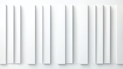 Poster - Abstract white corrugated paper texture with bright, clean lines and shadows. This minimalist design creates modern and airy feel, perfect for various creative projects