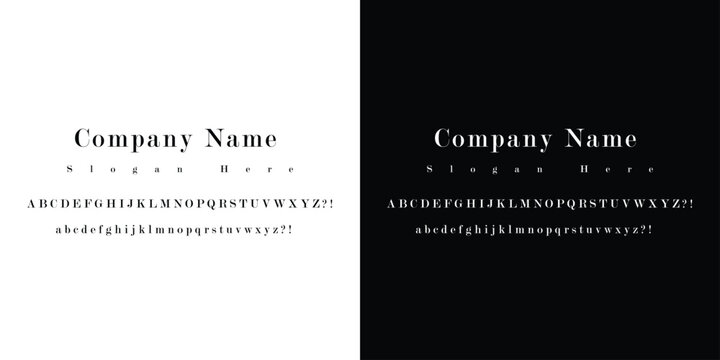 Elegant Serif Font Logo Template – Modern Black and White Branding Design for Businesses, Luxury Brands, and Creative Projects