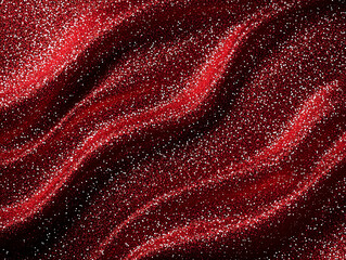 Poster - Shimmering red abstract background with sparkling textures and waves. This vibrant design creates sense of depth and movement, perfect for various creative projects