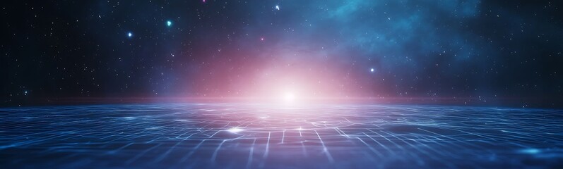 Poster - A futuristic image depicting an alien language translator featuring holographic elements.