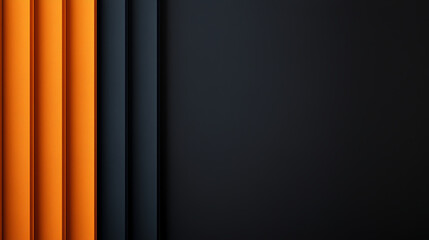 Poster - Modern abstract design featuring orange and black vertical panels, creating striking contrast. smooth texture and gradient effect enhance visual appeal