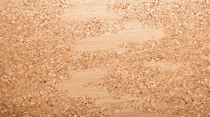 Poster - Cork texture background with natural, warm tone, showcasing small granules and smooth surface. Ideal for design and craft projects