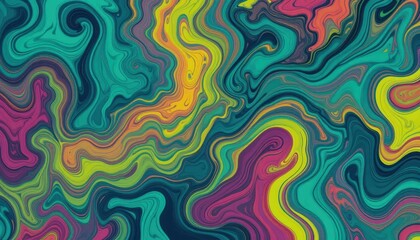 Poster - Colorful Abstract Swirling Patterns in Vibrant Tones and Shades