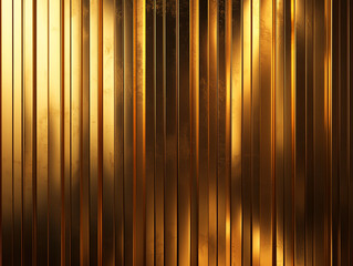 Poster - Shiny vertical brushed gold metal texture with seamless design, reflecting light beautifully. Ideal for backgrounds or artistic projects