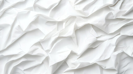 Poster - Crumpled white plastic material creates textured background, ideal for various design projects. bright and clean appearance adds modern touch to any visual
