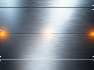 Poster - Sleek metallic surface with bright gradient and subtle grainy texture, featuring warm glowing accents. Ideal for modern design projects