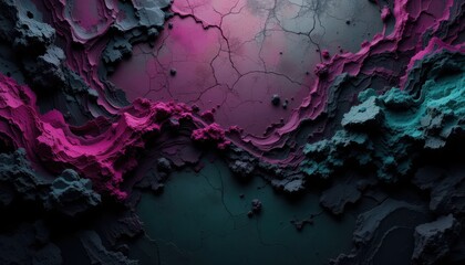 Poster - Abstract Colorful Texture with Pink and Blue Gradient Layers