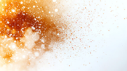 Poster - Bright orange and white abstract background with grainy texture and soft bokeh effect, creating vibrant and energetic atmosphere. Perfect for creative projects