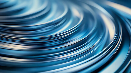 Poster - Sleek blue metallic texture with swirling patterns, creating dynamic and modern feel. shiny surface reflects light beautifully, enhancing visual appeal