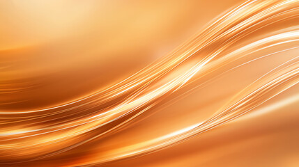 Poster - Smooth golden waves create warm and inviting background, perfect for various design projects. flowing lines evoke sense of elegance and tranquility
