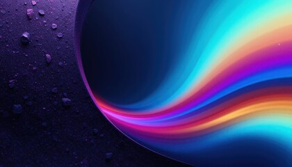Poster - Vibrant Abstract Flowing Colors with Dark Background and Texture