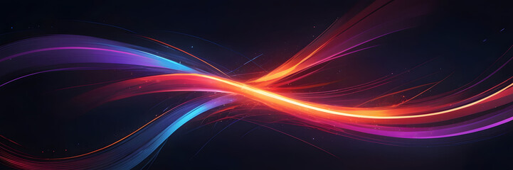 Poster - abstract energy flow: an artistic rendering of dynamic energy and motion, depicting a vibrant flow o