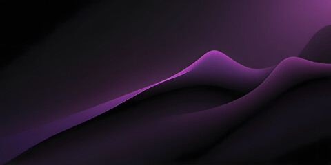 Poster - elegant purple waves: a stunning display of flowing, abstract purple waves against a gradient, evoki