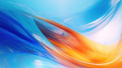 Poster - Abstract colorful 3D artwork with flowing waves of pink, blue, and purple tones, resembling a surreal landscape or fluid motion