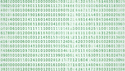 Poster - Abstract Binary Code Background with Green Digits and Patterns