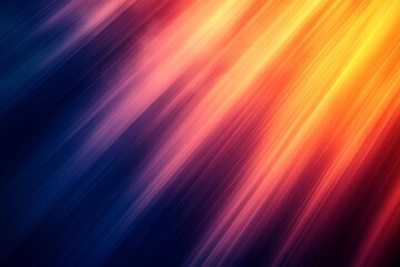 Poster - A colorful stripe of blue, red, and yellow.  Abstract gradient background, with orange and navy blue hues, a grainy film texture