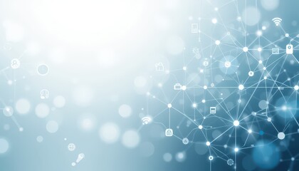 Poster - Abstract Network Connections and Digital Technology Background