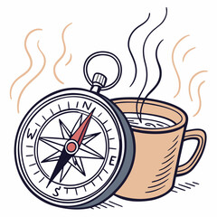 compass rose and compass