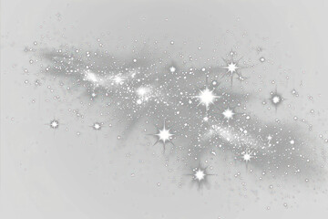 Wall Mural - png dust sparks and white stars light night fireworks.