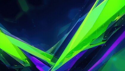 Poster - Vibrant Abstract Background with Sharp Geometric Shapes and Colors