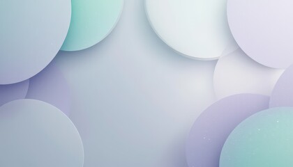 Poster - Abstract Circular Shapes in Soft Pastel Colors for Background Design