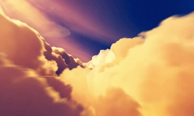 Wall Mural - flying through the clouds above the sky
