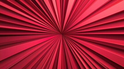 Poster - Vibrant red abstract pattern with dynamic lines converging at the center for artistic designs.