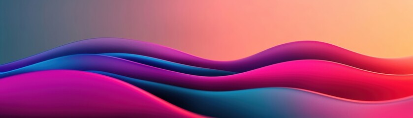 Poster - Vibrant waves of color blending together, creating a sense of fluidity and motion.