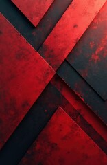 Poster - Abstract red background texture design with geometric shapes. Modern dark red wallpaper, old paint effect, grunge texture. Illustration suits web page, computer graphic, technology concepts,