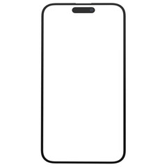 Wall Mural - photo of smartphone without background and screen. frame only. white color. template for mockup