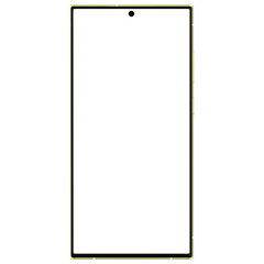 Wall Mural - photo of smartphone similar to android device without background and screen. frame only. yellow colo