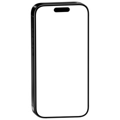 Wall Mural - photo of smartphone without background and screen. frame only. black titanium color. template for mo