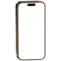 Wall Mural - photo of smartphone without background and screen. frame only. desert titanium color. template for m