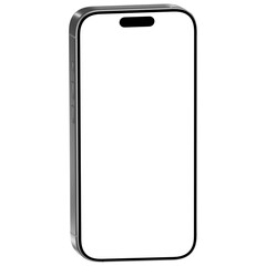 Wall Mural - photo of smartphone without background and screen. frame only. natural titanium color. template for 
