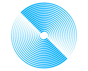 Fototapete - abstract blue background with circles