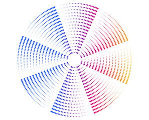 Aufkleber - colorful fan isolated on white