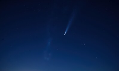 Wall Mural - Stunning comet streaks across night sky