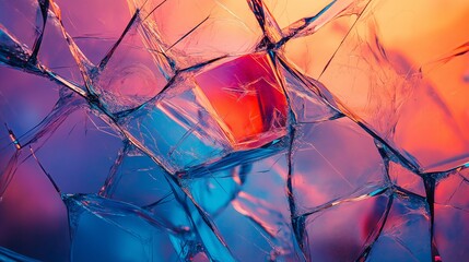 Poster - A shattered mirror effect with light reflecting at odd angles.