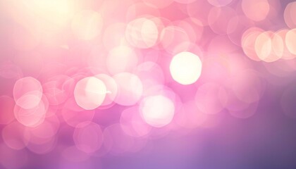 Poster - Graceful pink bokeh background with abstract glowing circles and luminescent patterns