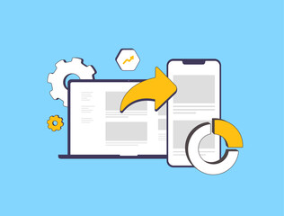 Poster - web-to-app conversion drives user engagement by directing website visitors to mobile apps. web-to-ap