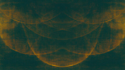 Fototapete - Abstract geometric pattern with dark green and gold textured design