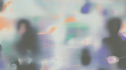 Poster - Abstract blur art with soft pastel colors and dreamlike patterns in modern design