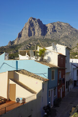 Wall Mural - The panorama of Pick Puig Campana from Finestrat village, near Benidorm, Spain