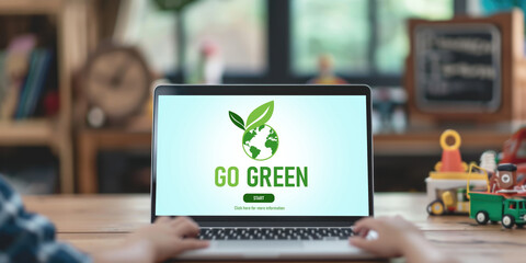 Poster - green business transformation for brisk corporate business to thank green marketing strategy