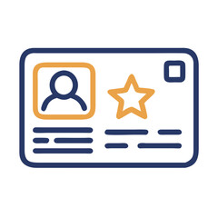 Poster - Membership card design showcasing a user profile with a star icon, emphasizing identification and access rights for various services and activities