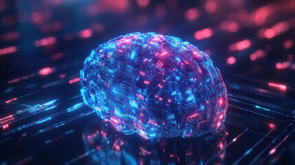 Poster - Big data technology and data science illustration. Data flow concept. Querying, analysing, visualizing complex information. Neural network for artificial intelligence. Data mining. Business analytics
