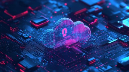 Poster - Internet and data security, Cybersecurity and privacy concepts to protect data. Lock icon and internet network security technology. digital security background, Cloud and Hosting Security