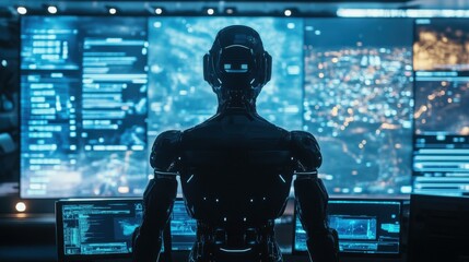 Poster - Advanced humanoid robot in a control center