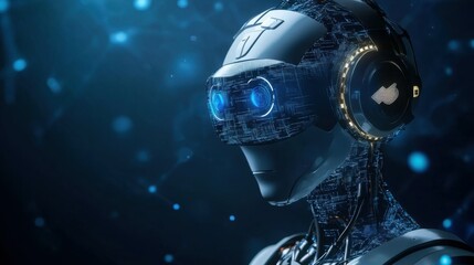 Poster - Chatbot conversation Ai Artificial Intelligence technology online customer service.Digital chatbot, robot application, OpenAI generate. Futuristic technology.Virtual assistant on internet
