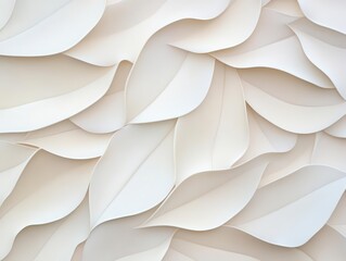 Poster - Overlapping resin-coated leaves create intricate organic geometric patterns, providing nature-inspired negative space with a modern twist.